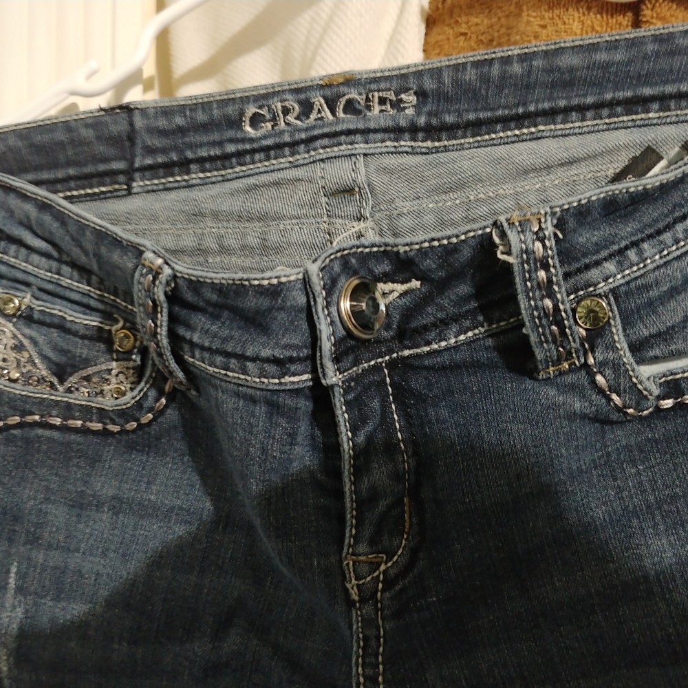 Grace Women's Denim Jeans with Stitch Detail